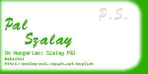 pal szalay business card